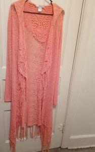 Lovely Coral Cardigan. Size LG